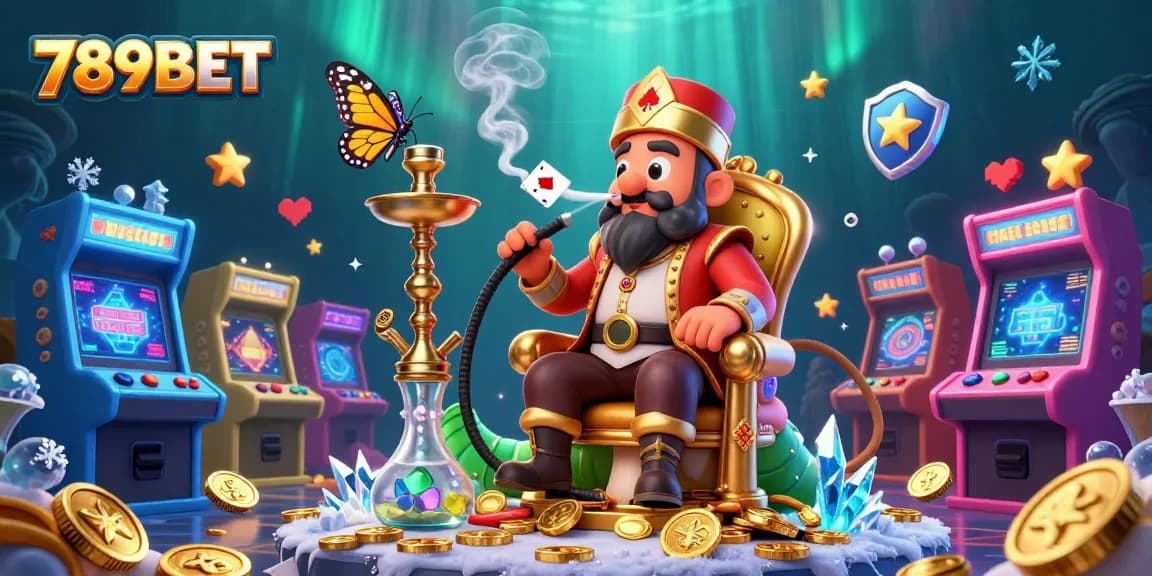 Experience the excitement of 789BET with captivating poker symbols and vibrant casino-themed elements.