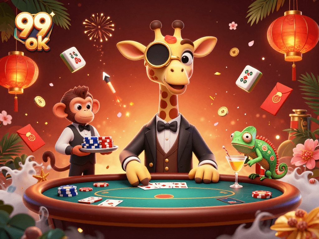 Experience the thrill of winning at 99 ok with vibrant characters and rich poker elements.