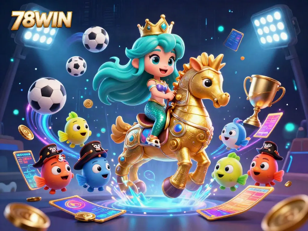 Experience thrilling gameplay with 78WIN's vibrant and engaging casino elements featuring dynamic sea creatures.