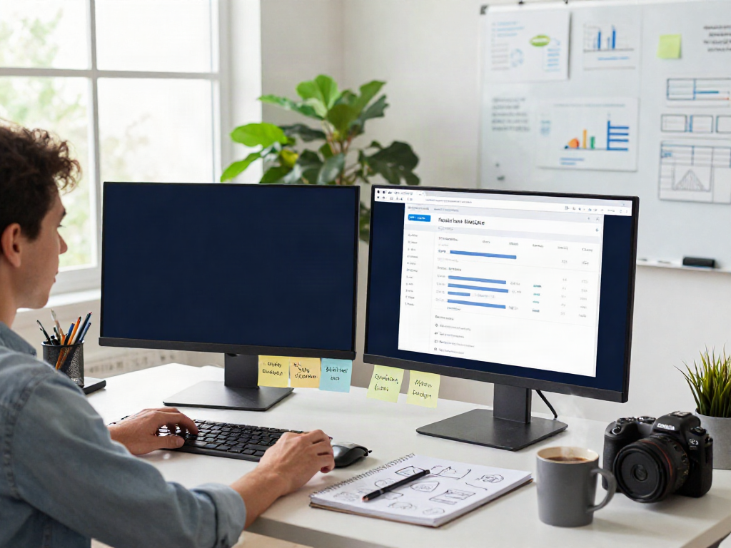 Professional workspace showcasing instant indexing metrics and SEO strategies.