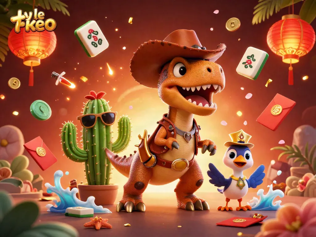 Experience exciting ty le keo dynamics with vibrant characters in a lively casino scene.