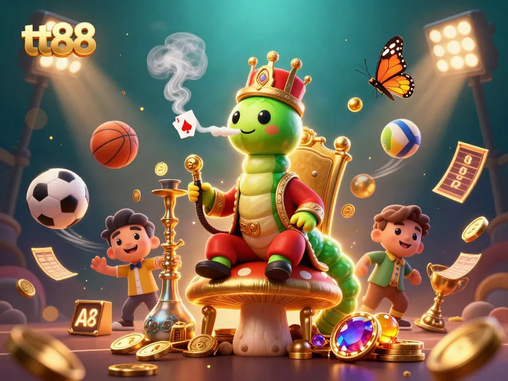 Engage with thrilling sports betting visuals at tt88 featuring vibrant characters and dynamic casino elements.