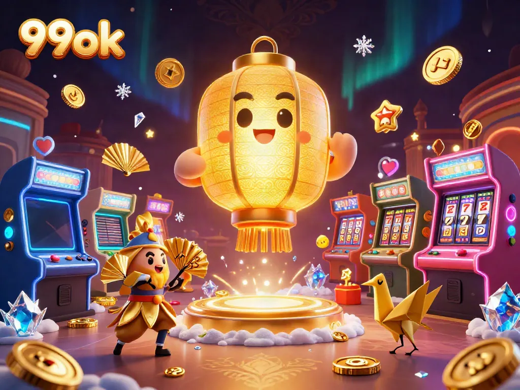 Experience thrilling gameplay at 99ok with a vibrant casino night scene filled with action!