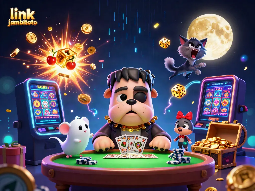 Engage in the thrill of gaming with link jambitoto featuring a lively 3D casino scene.