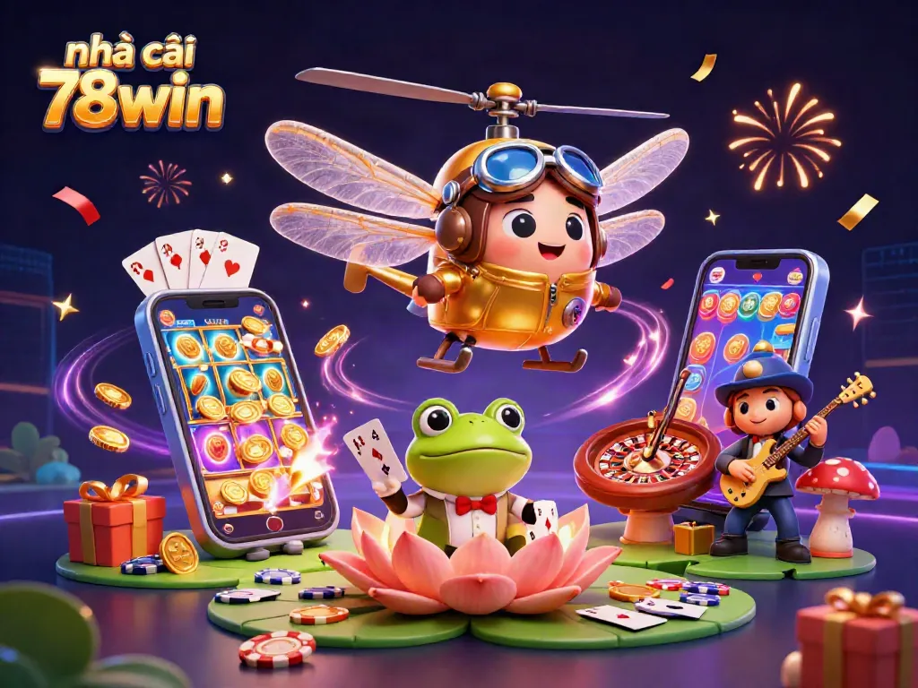 Engage with the vibrant world of nhà cái 78win featuring dynamic casino elements and lively characters.