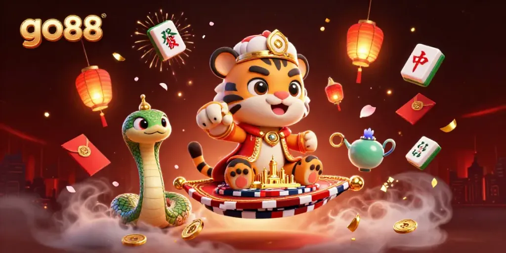 Engaging gambling scene showcasing vibrant characters and festive elements for go88 casino experience.