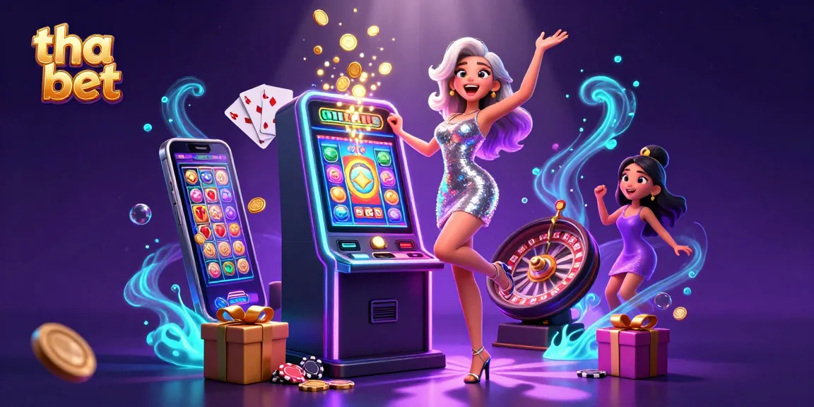 Experience the thrill of tha bet at online casinos, winning with exciting slot machines and neon lights.