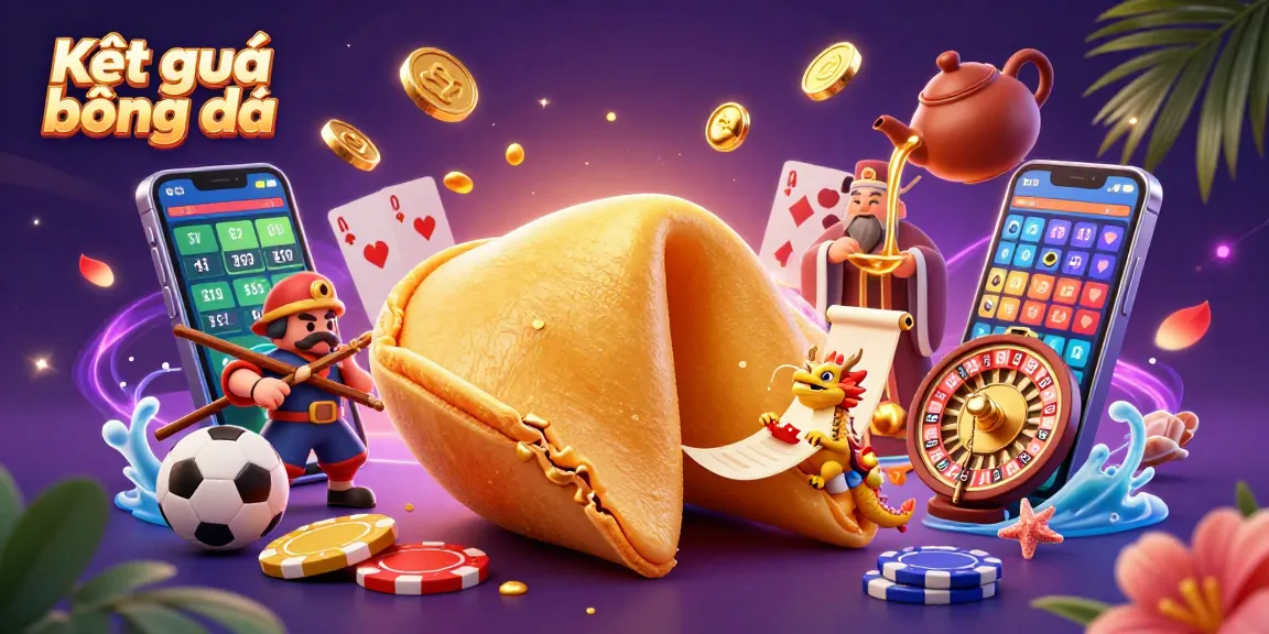 Kết quả bóng đá features a vibrant scene with sports betting elements and animated characters, showcasing thrilling moments in gambling.