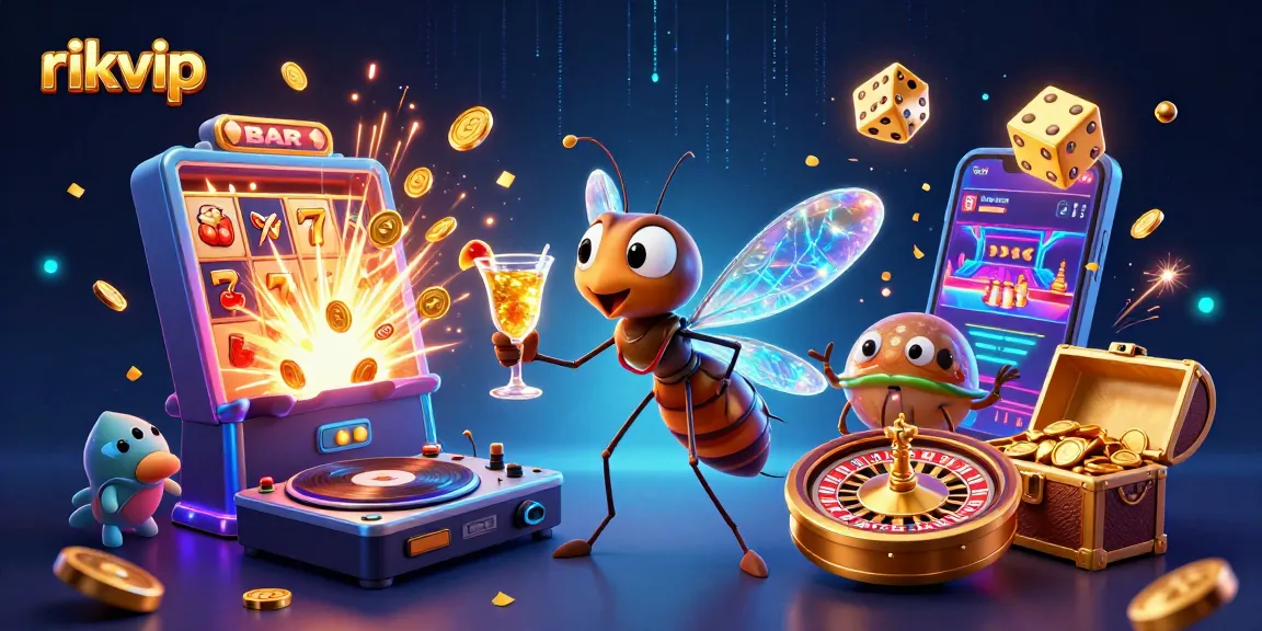 Experience the thrill of rikvip with a vibrant casino scene featuring exciting characters and dynamic game elements.