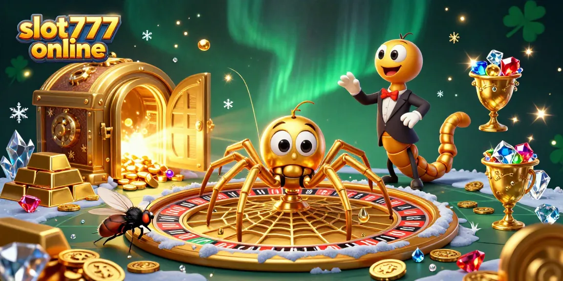 Experience excitement and win big with slot777 online in this vibrant casino-themed illustration