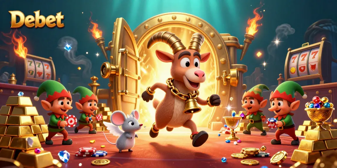 Experience excitement at Debet's enchanting casino with magical characters and gold treasures.