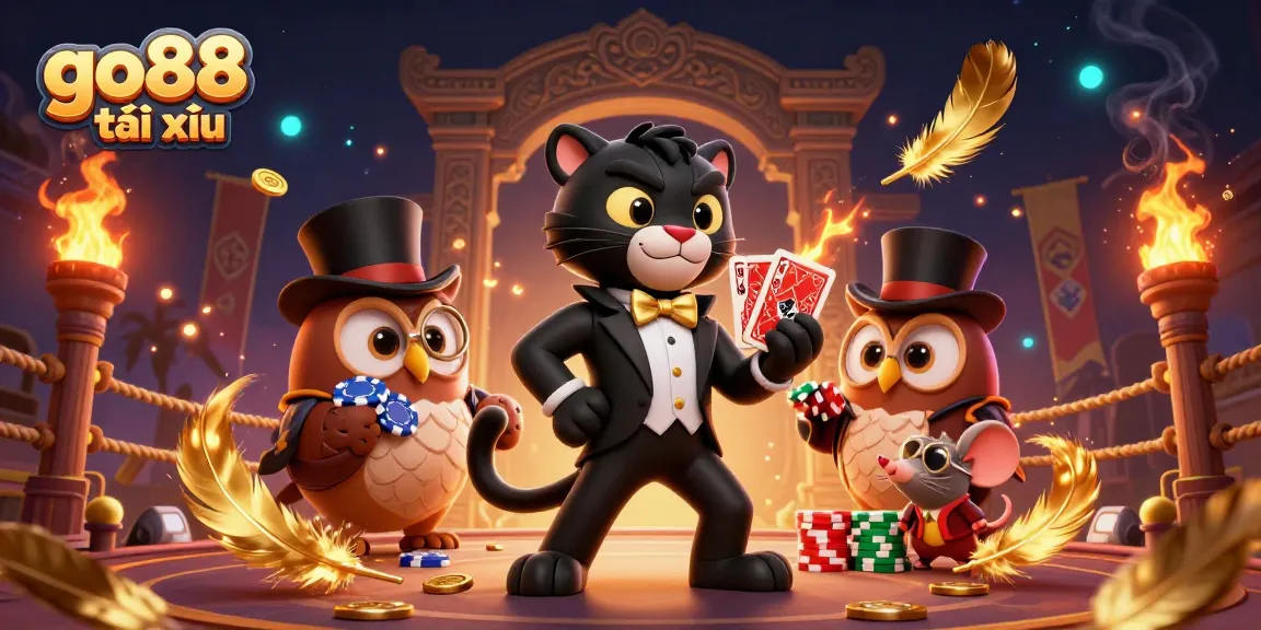 Experience go88 tài xỉu with dynamic characters in an exciting casino setting featuring rich gaming elements.